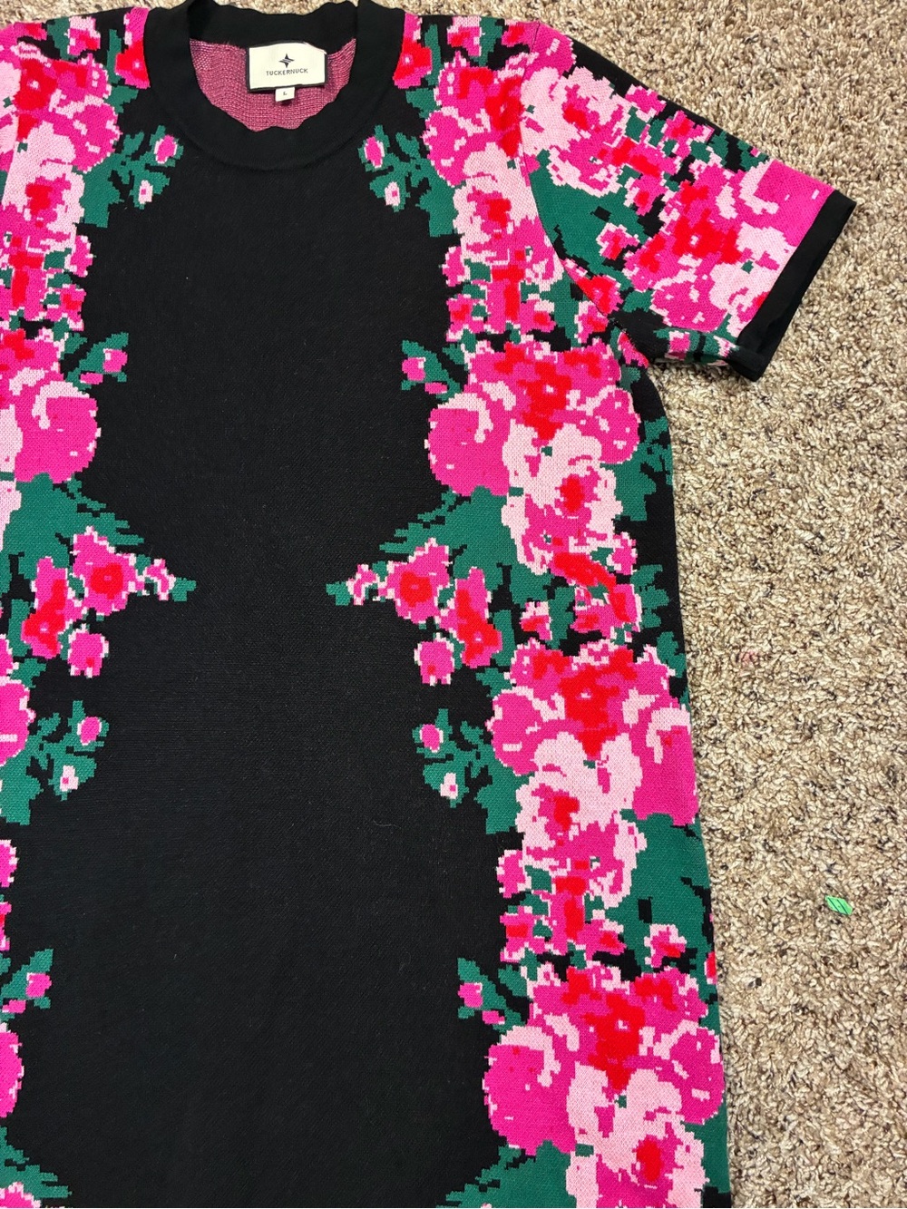 Tuckernuck Climbing Roses Marie Knit Jacquard Mini Dress - Picture 6 of 13